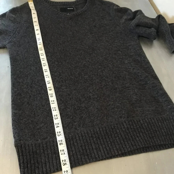 Hurley Knit V Neck  Grey / Black 100% Cotton Sweater SZ M - Picture 3 of 8